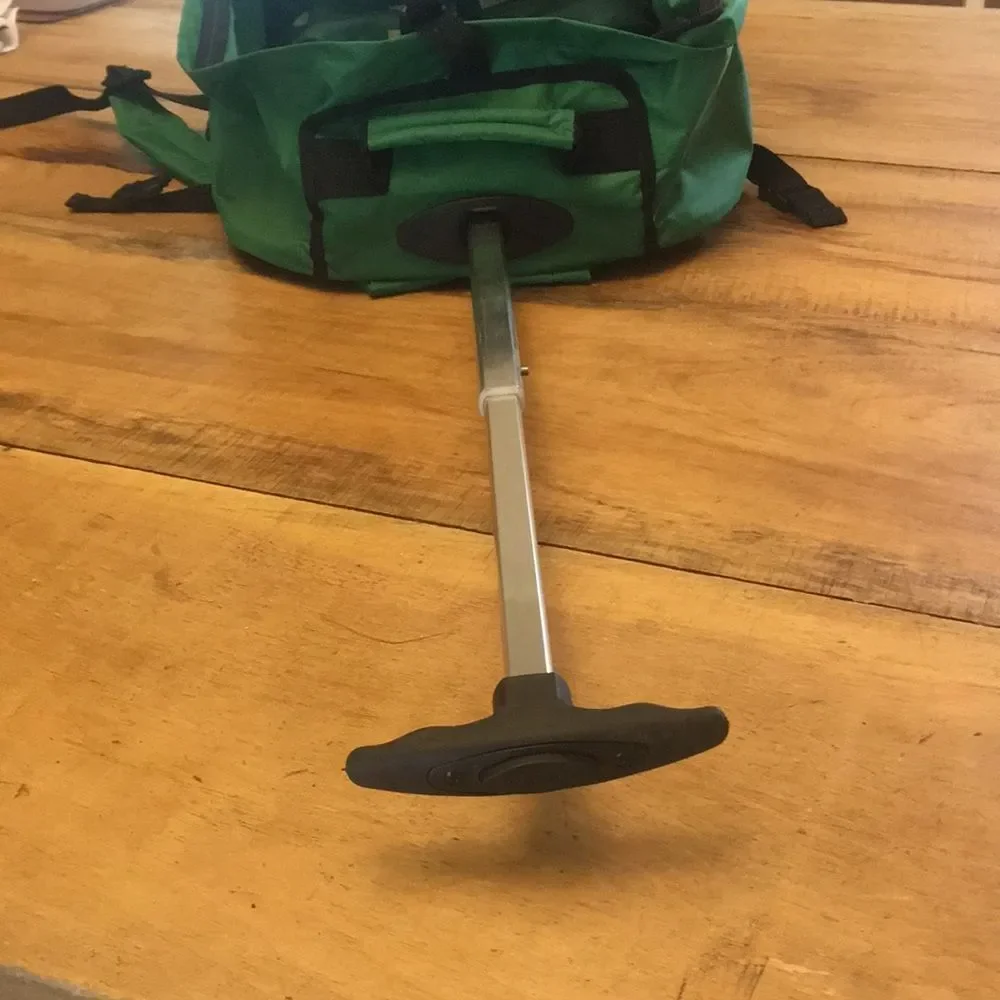 Jameson Green Travel Backpack with wheels and a retractable handle